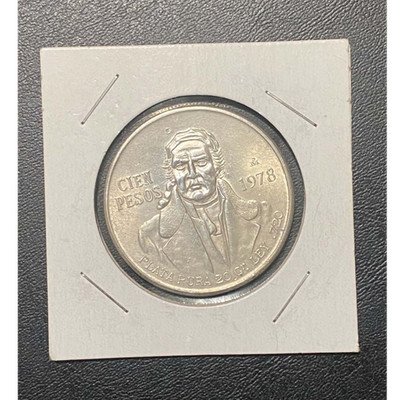 Mexico 100 Pesos 1978 Silver Uncirculated Uncertified EUM