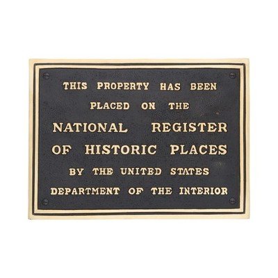 National Register of Historic Places Thick Brass Replica Plaque Wall Sign