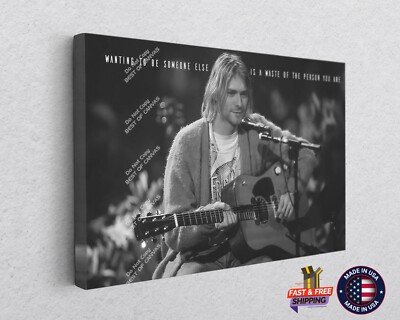 Kurt Cobain Quote Be Someone Else Music Poster Canvas Print Art Décor