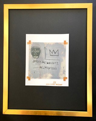 JEAN MICHEL BASQUIAT + SIGNED ” JERSEY JOE WALCOTT ” PRINT FRAMED + BUY IT NOW!