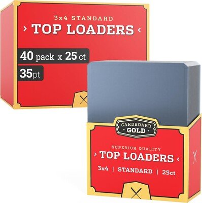 Case 1000 Ultra CBG 3×4 Baseball Trading Card Top Loaders Holders Pro Toploaders