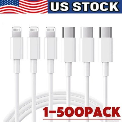 Fast Charger Cable Type USB C PD Cord to For iPhone 14 13 12 11 Pro Max XR lot