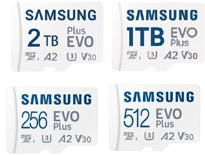Samsung EVO Plus 256GB 512GB 1TB 2TB Micro SD SDXC C10 U3 A2V30 4K UHD Card