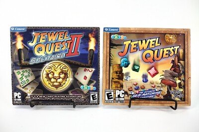 Jewel Quest 1 & 2 (PC CD-ROM, 2004) Ultimate Gem Matching Adventure! New Sealed