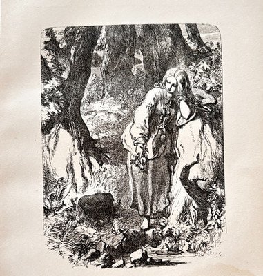 1871 William Cullen Bryant Wood Engraving Fairest Of Rural Maid Victorian F17B