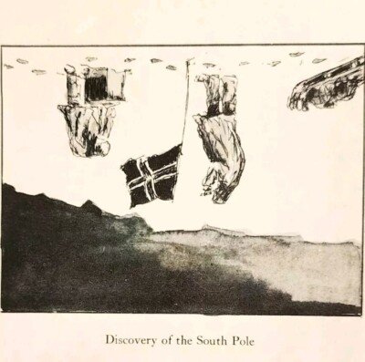 1932 Discovery Of South Pole Van Loons Geography Print Antique Ephemera DWLL24