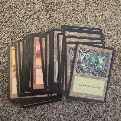 Vintage MTG Magic Basic Lands You Pick – 4th, Ice Age, Tempest, Mirage, & more..